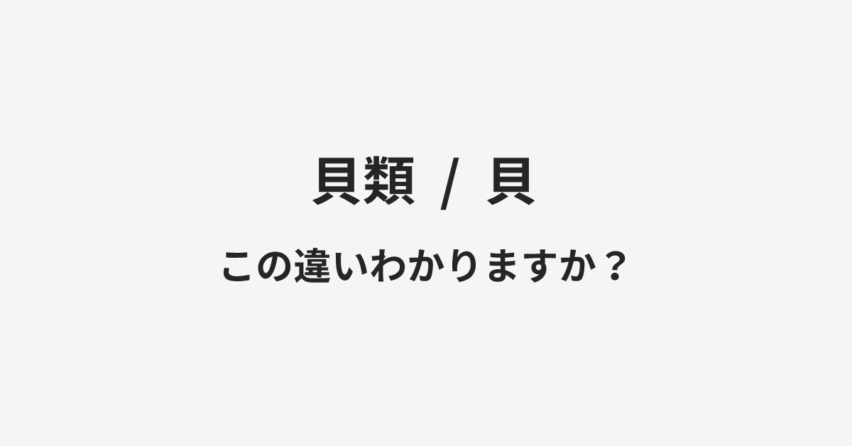 【貝類】と【貝】の違いとは?例文付きで使い方や意味をわかりやすく解説 | イメージ画像 【貝類】と【貝】の違いとは?例文付きで使い方や意味をわかりやすく解説 | イメージ画像
